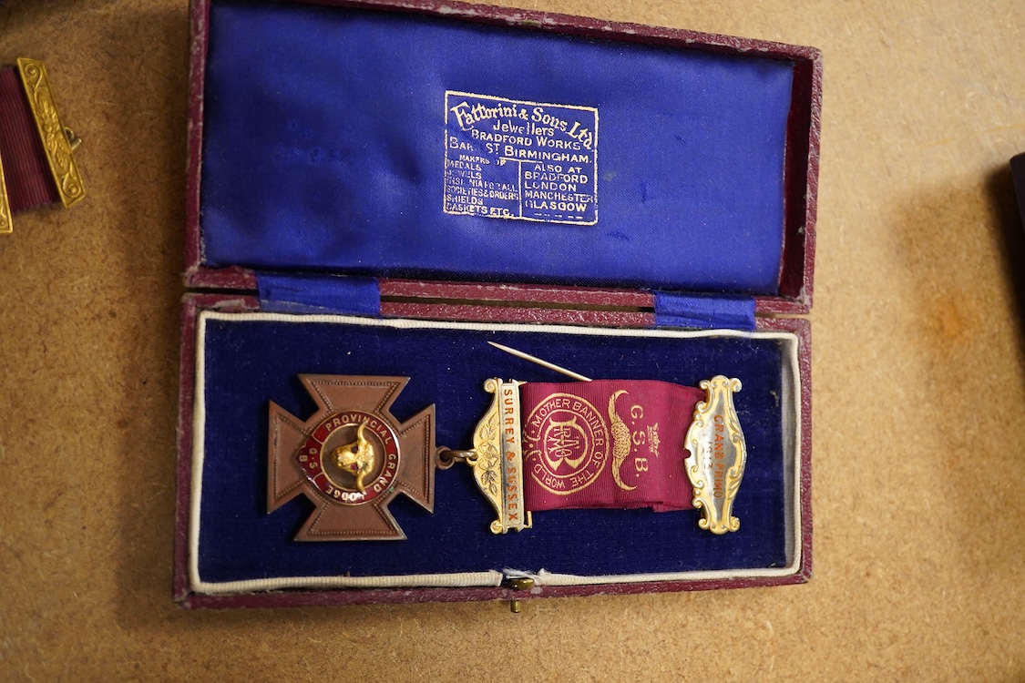 Collection of masonic and buffalo medals